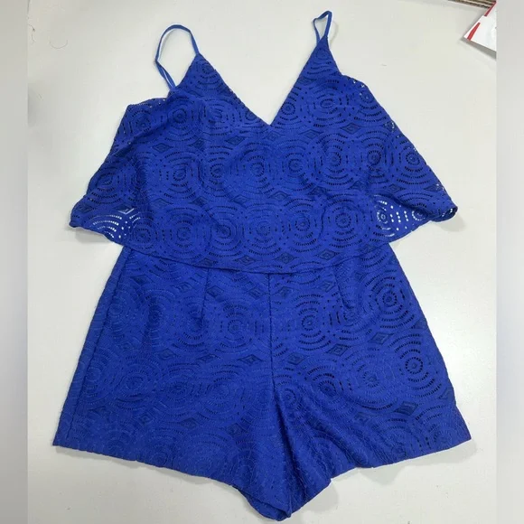 Lilly Pulitzer CAlA Romper Mystical Knotty Lace Blue Size 2 - Picture 13 of 13